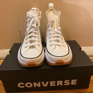 White Platform Converse